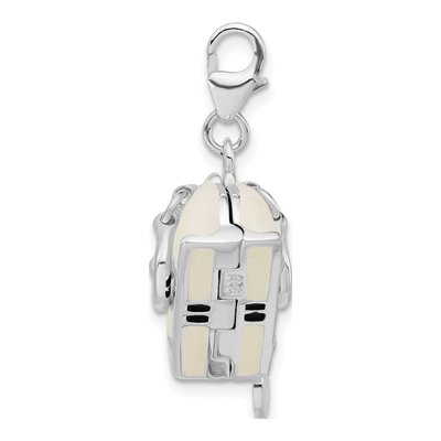 Sterling Silver 3-D Enameled Purse Charm – view 3