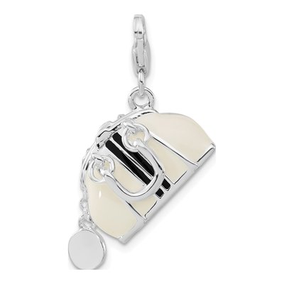 Sterling Silver 3-D Enameled Purse Charm – view 4