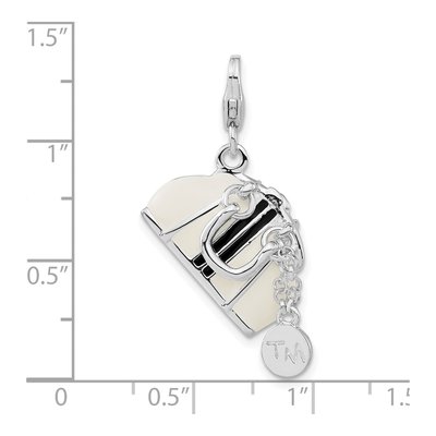 Sterling Silver 3-D Enameled Purse Charm – view 7