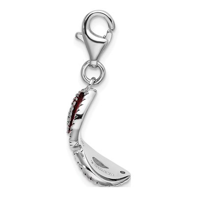 Sterling Silver Red Enamel Mask Charm – view 3