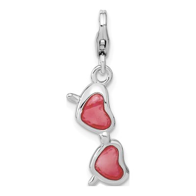 Sterling Silver Coral Sunglasses Charm
