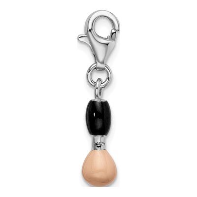 Sterling Silver Blush Brush Charm – view 3