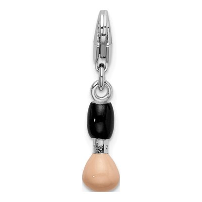 Sterling Silver Blush Brush Charm – view 4