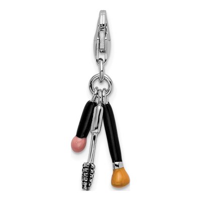 Sterling Silver Enamel Makeup Charm – view 4