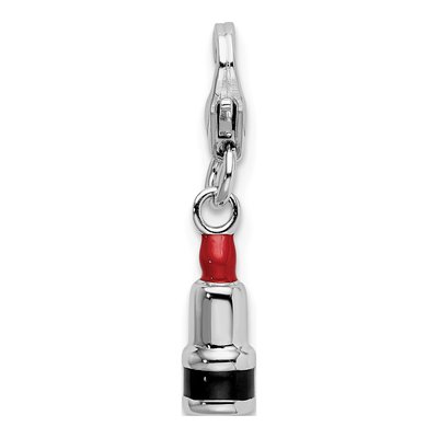 Sterling Silver Red Lipstick Charm