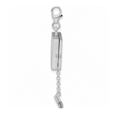 Sterling Silver 3-D Moveable Enameled Eyeshadow Compact Charm – view 3