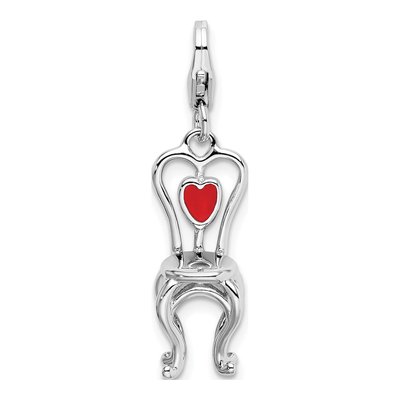 Sterling Silver 3-D Enamel Chair Charm