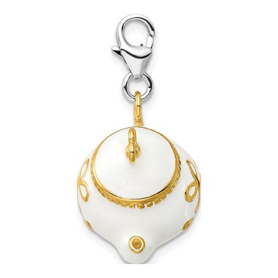 Gold-Plated Sterling Silver Tea Pot Charm – view 3