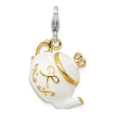 Gold-Plated Sterling Silver Tea Pot Charm