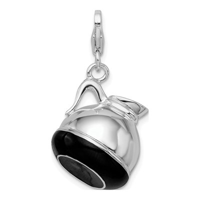 Sterling Silver Coffee Pot Charm – view 4