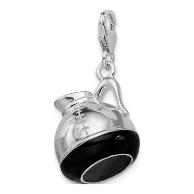 Sterling Silver Coffee Pot Charm – view 5