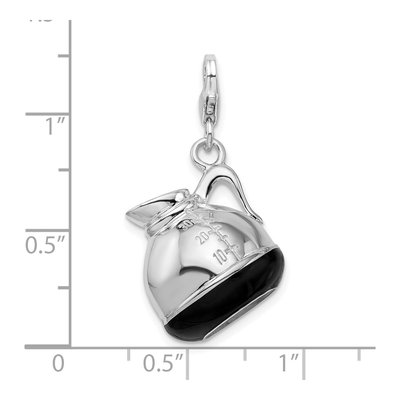 Sterling Silver Coffee Pot Charm – view 6