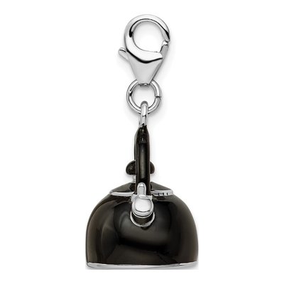 Sterling Silver Black Tea Kettle Charm – view 3