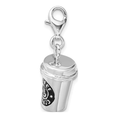 Sterling Silver Coffee Cup Charm – view 3