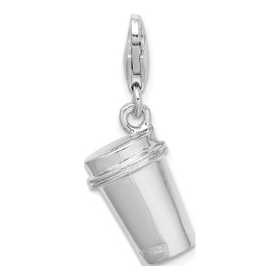 Sterling Silver Coffee Cup Charm – view 4