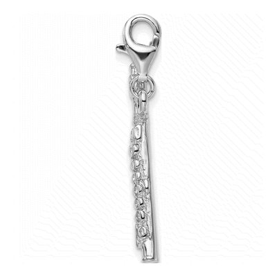 Sterling Silver 3-D Flute Charm – view 3
