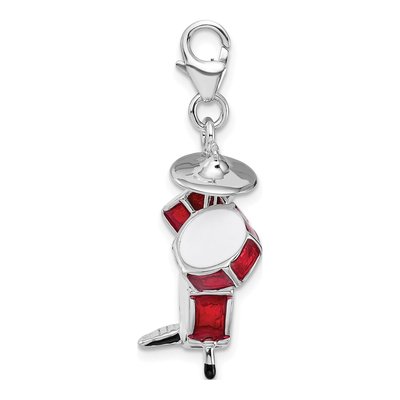 Sterling Silver Drum Set Charm – view 3