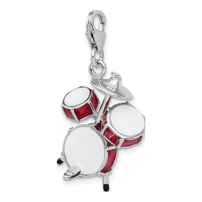 Sterling Silver Drum Set Charm – view 5