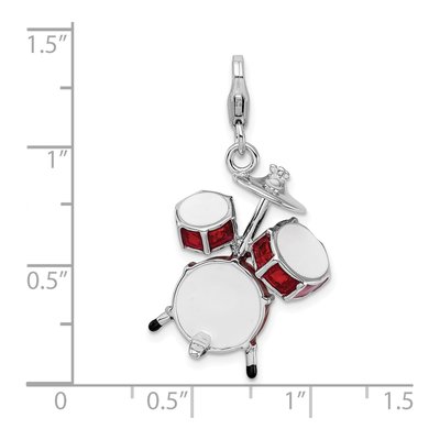 Sterling Silver Drum Set Charm – view 6