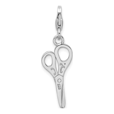 Sterling Silver 3-D Scissors Charm – view 4