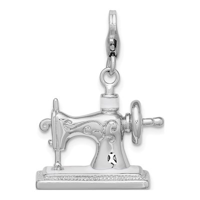 Sterling Silver Sewing Machine Charm