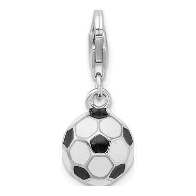Sterling Silver Soccer Ball Charm – view 4
