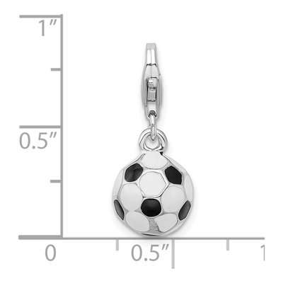 Sterling Silver Soccer Ball Charm – view 5