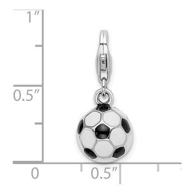 Sterling Silver Soccer Ball Charm – view 5