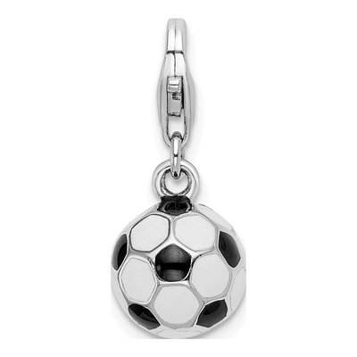 Sterling Silver Soccer Ball Charm