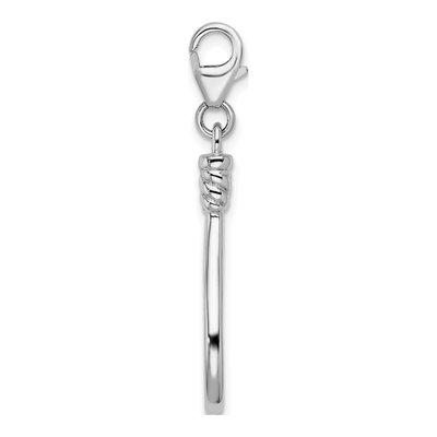 Sterling Silver Tennis Racquet Charm – view 3