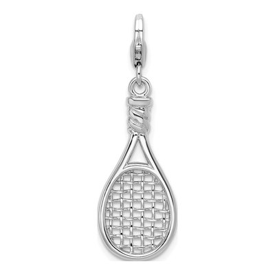 Sterling Silver Tennis Racquet Charm