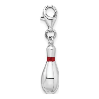 Sterling Silver Bowling Pin Charm – view 3
