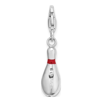 Sterling Silver Bowling Pin Charm – view 4