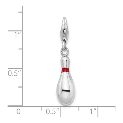 Sterling Silver Bowling Pin Charm – view 5