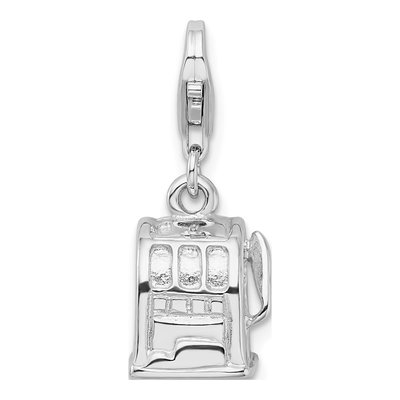 Sterling Silver 3-D Slot Machine Charm