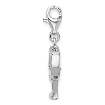 Sterling Silver Champagne Glass Charm – view 3