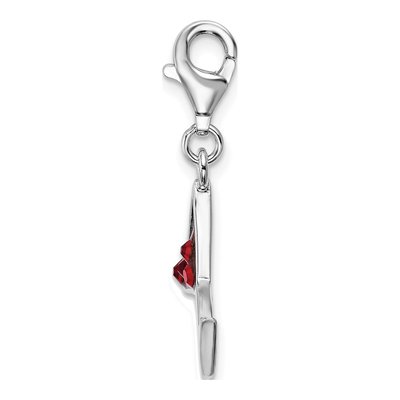 Sterling Silver Crystal Martini Glass Charm – view 4