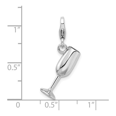 Sterling Silver Wine Glass Charm – view 5