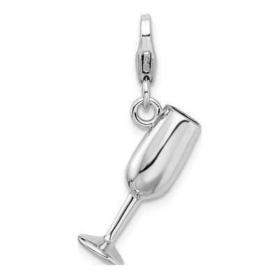 Sterling Silver Wine Glass Charm