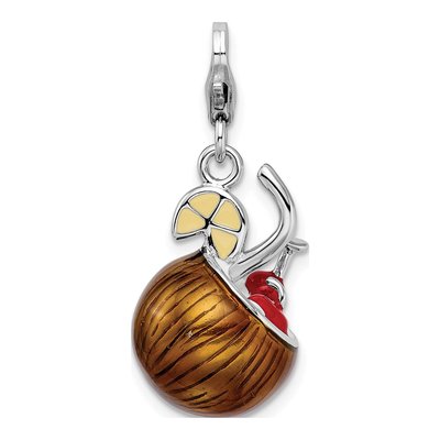 Sterling Silver Pina Colada Charm