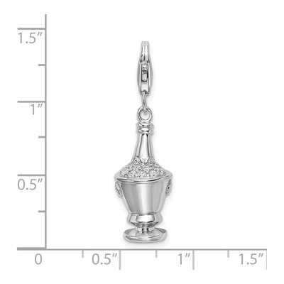 Sterling Silver CZ Bucket Charm – view 5