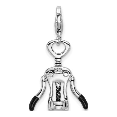 Sterling Silver Cork Screw Charm – view 4