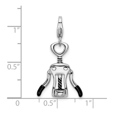 Sterling Silver Cork Screw Charm – view 5