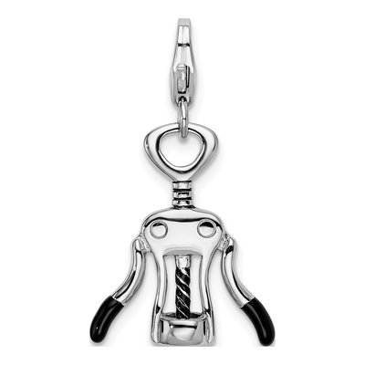 Sterling Silver Cork Screw Charm