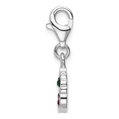 Sterling Silver Crystal Cherries Charm – view 3