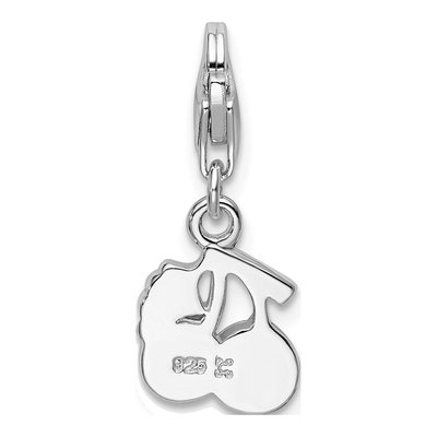 Sterling Silver Crystal Cherries Charm – view 4