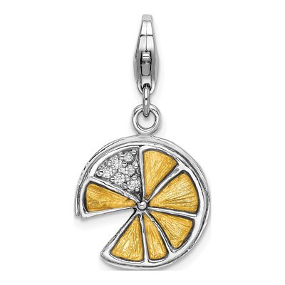 Sterling Silver Lemon Slice Charm