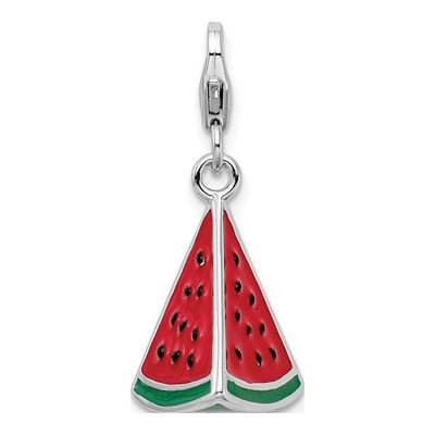 Sterling Silver Watermelon Charm