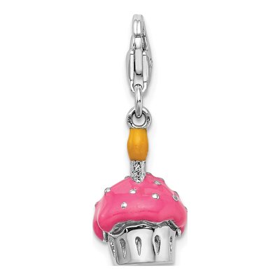 Sterling Silver Cupcake Candle Charm – view 4