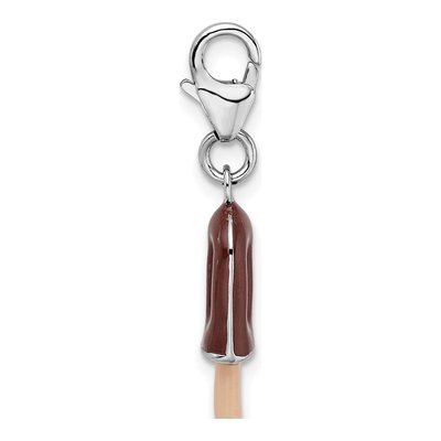 Sterling Silver 3-D Fudge Bar Charm – view 4